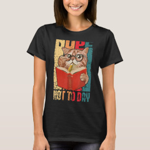 Vintage Katze nicht täglich lesen Buch Ca für Frau T-Shirt