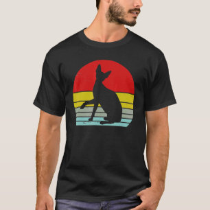 Vintage-Katze Retro-Kätzchen Silhouette 80er 90er  T-Shirt