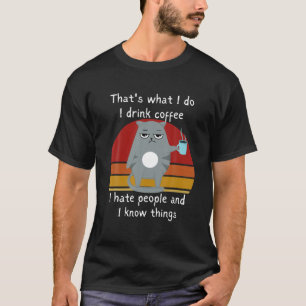 Vintage Katze/Retro-Katze/Kaffeekanne T-Shirt
