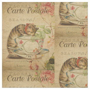 Vintage Katze Stoff