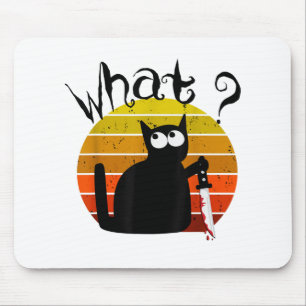 Vintage-Katze Was Halloween Mörderische Schwarze K Mousepad