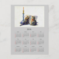 Vintage Katzen 2016 Kalender Postkarte