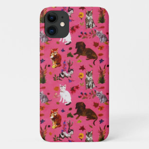 Vintage Katzen Hunde Blumengarten Party Case-Mate iPhone Hülle