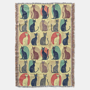 Vintage Katzen im Mid-Century Modern Stil Decke