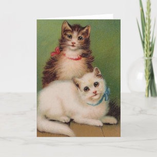 Vintage Katzen Karte