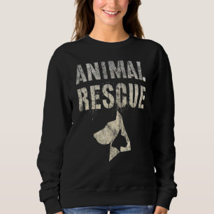 Vintage Katzen Tierrettung Hunde Adoption Squad Fo Sweatshirt