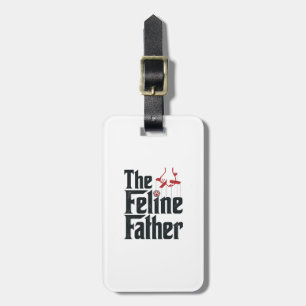 Vintage Katzen-Vater-Katze Humor Vektor Design_1 Gepäckanhänger