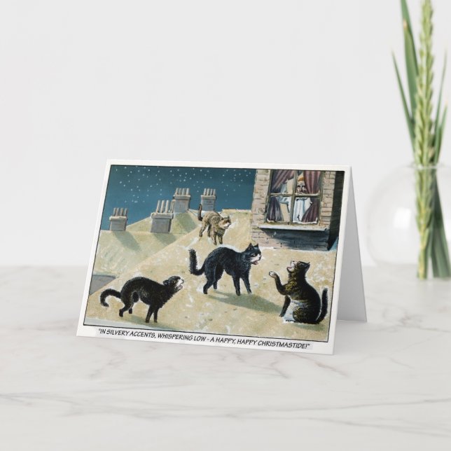 Vintage Katzen Weihnachten (Vorderseite)