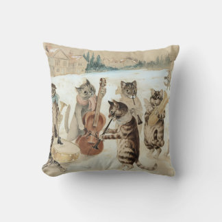 Vintage-Katzen-Weihnachtslied Louis Wain Kunst Kissen