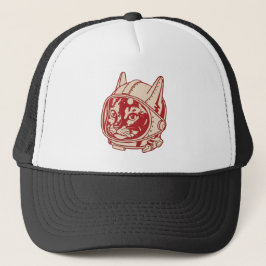 Vintage-Katzenastronaut     Truckerkappe