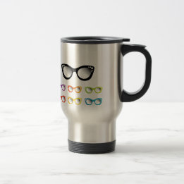 Vintage-Katzenaugenbrille für Damen Reisebecher