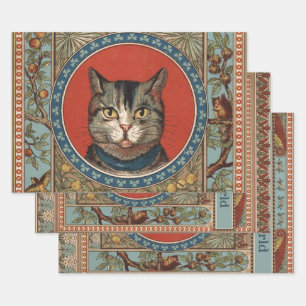 Vintage Katzenleben für Kitty Cat Classic Victoria Geschenkpapier Set