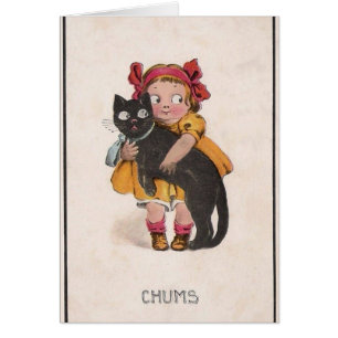 Vintage Katzennotizkarte