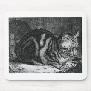 Vintage Katzenprint Mousepad