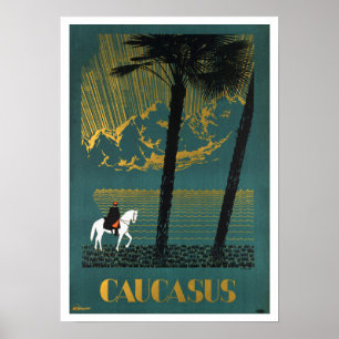 Vintage Kaukasusgebirge Poster