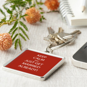 Vintage KEEP CALM HEIRATEN Schlüsselanhänger