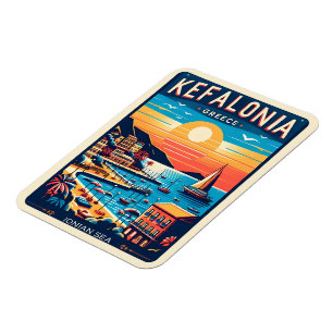 Vintage Kefalonia Griechenland Reiseandenken Magnet