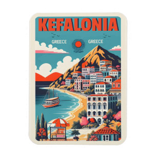 Vintage Kefalonia Griechenland Reiseandenken Magnet