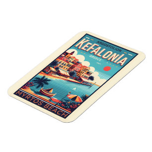 Vintage Kefalonia Griechenland Reiseandenken Magnet