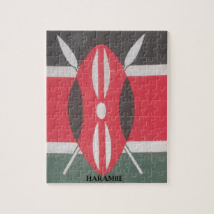Vintage Kenia Flagge Harambe Design