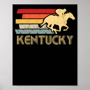 Vintage Kentucky Retro Pferderennen Derby Poster