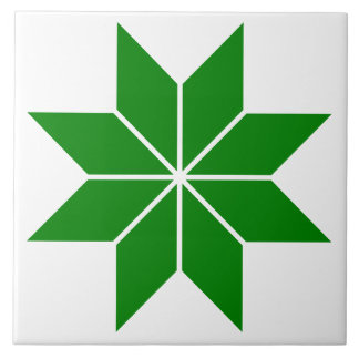Vintage Keramik, geometrisch grün Fliese