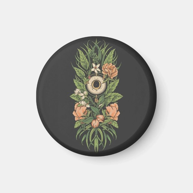 Vintage Kernfunktionen - Blume Magnet (Vorne)