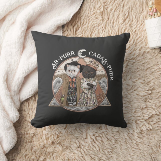 Vintage KernkatzenHexen Halloween Kissen (Decke)