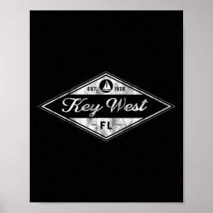 Vintage Key West Florida Keys Est 1828 Urlaub So Poster