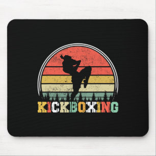 Vintage Kickboxer Kämpfer Kickboxen Mma Martial A Mousepad