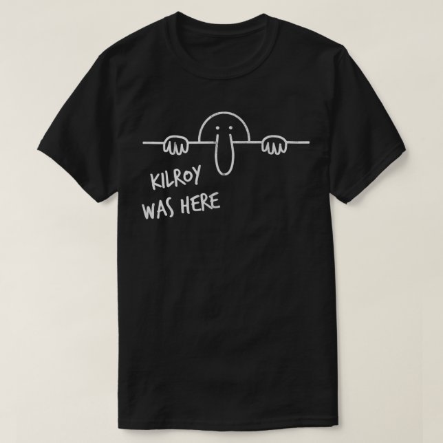Vintage Kilroy Was Here Graffiti T-Shirt (Design vorne)