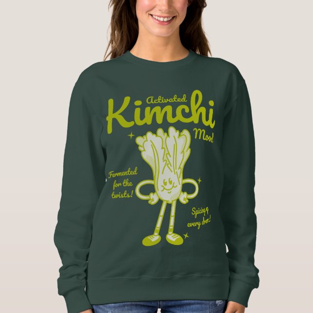 Vintage Kimchi-Stimmung: K-Drama Spaß Kunst Sweatshirt (Vorderseite)