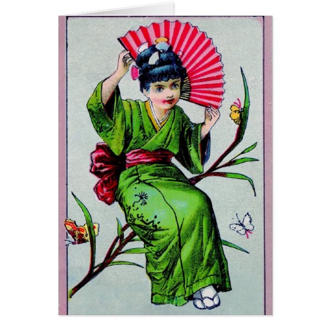 Vintage Kimono Girl, (Devant)