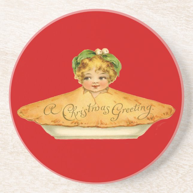 Vintage Kind & Torte Untersetzer (Vorne)