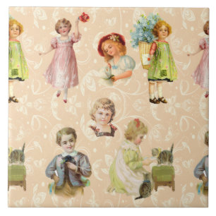 Vintage Kinder Fliese