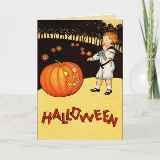 Vintage-Kinder-Halloween-Karte Karte