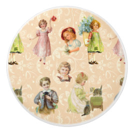 Vintage Kinder Keramikknauf