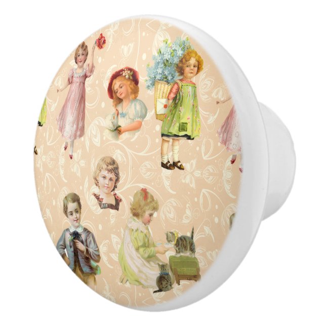 Vintage Kinder Keramikknauf (Rechts)