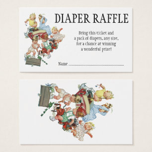 Vintage-Kinder Kleinkinder spielen Diaper-Raffle