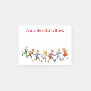 Vintage Kinder Kunst Personalisierte Botschaft von Post-it Klebezettel