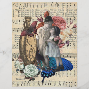 Vintage Kinder und Blumenzellenbuch