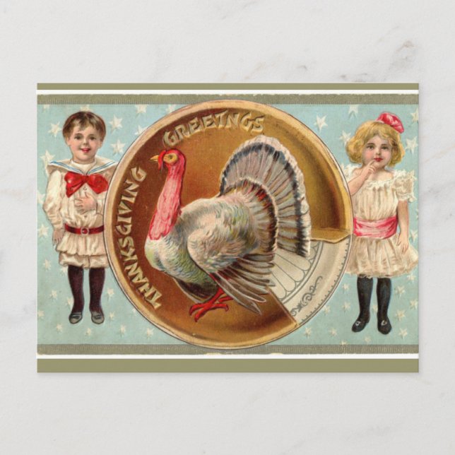 Vintage Kinder und die Türkei Postkarte (Vorderseite)