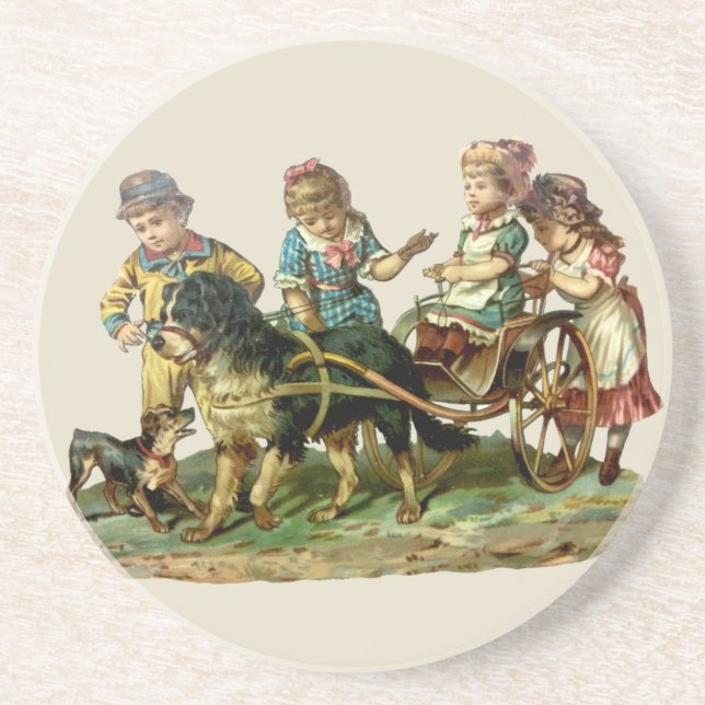 Vintage Kinder- und Hundewagen Untersetzer (Vorne)