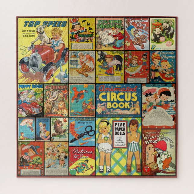 VINTAGE KINDERBÜCHER UND SEITENILLUSTRATIONEN (Vertikal)