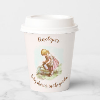 Vintage Kinderdusche im Garten Pappbecher