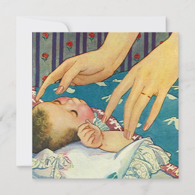 Vintage Kinderdusche Party Ankündigung Einladung (Vorderseite)