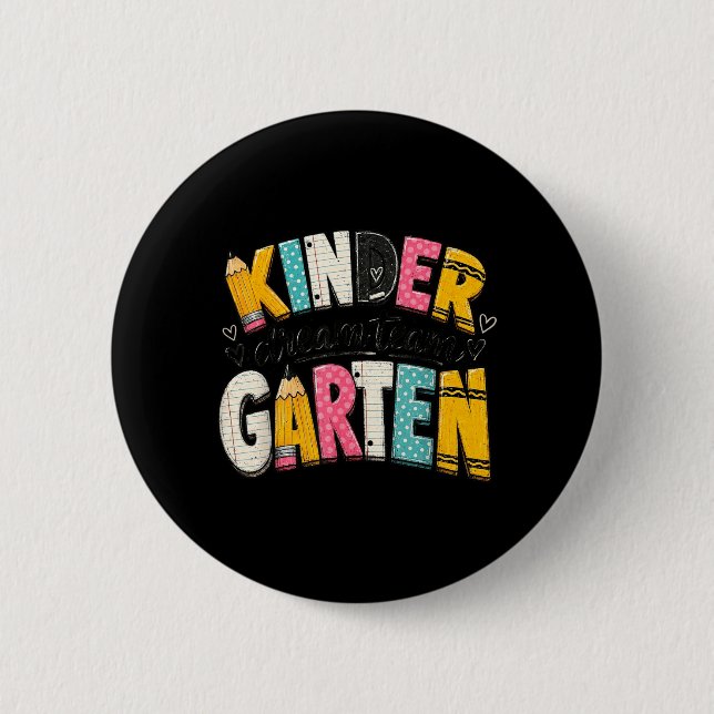 Vintage Kindergarten Traumteam Button (Vorderseite)