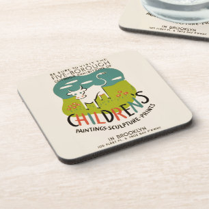 Vintage-Kinderkunst-Untersetzer Untersetzer