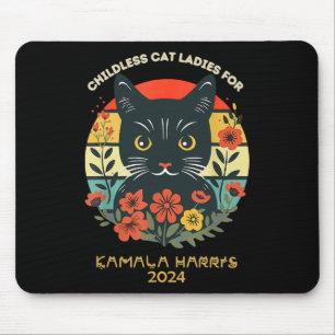 Vintage kinderlose Katzen Ladys Katzenbriefe Mousepad