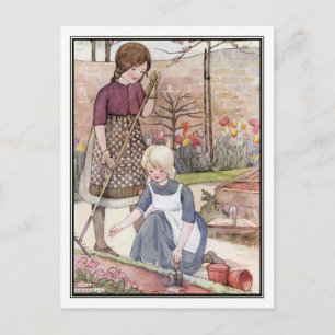 Vintage Kindersaat von Anne Anderson Postkarte